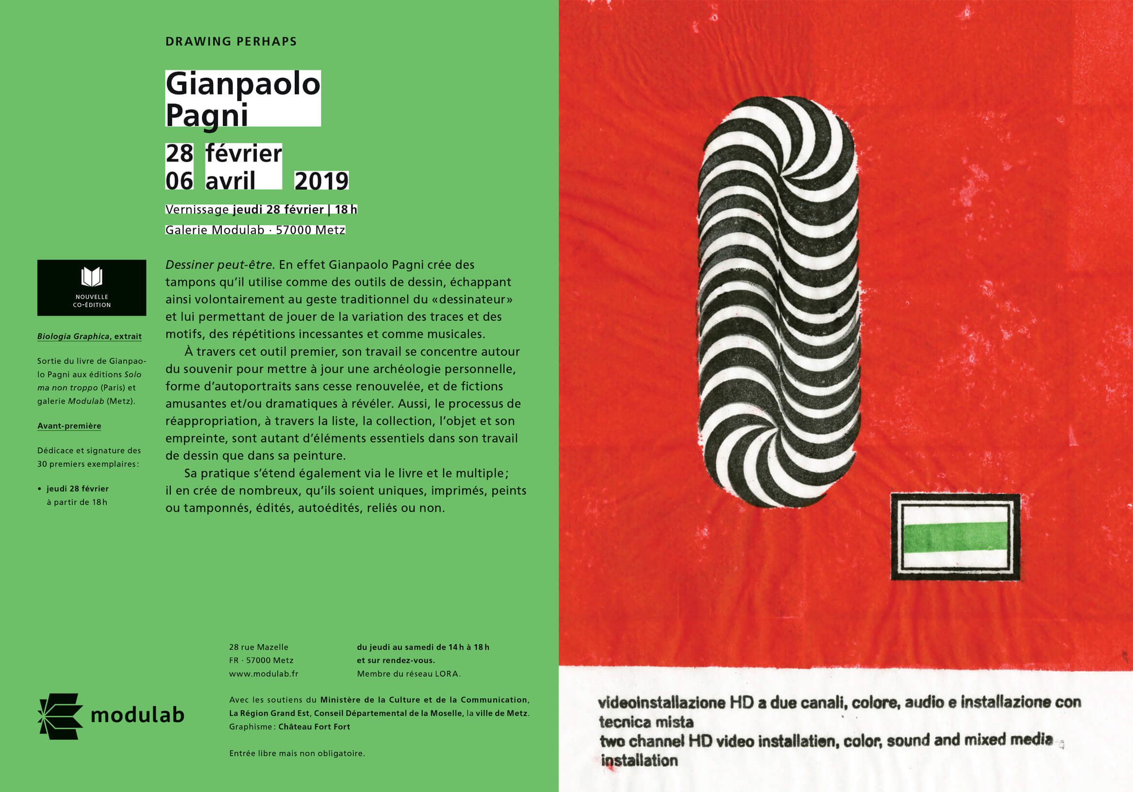 Flyer Modulab - Gianpaolo Pagni - Drawing Perhaps